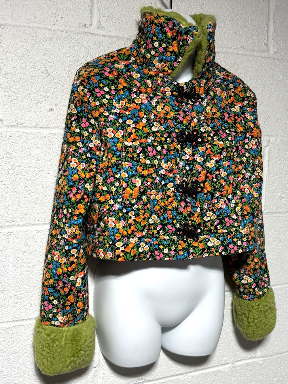 Loved One by Modern Misfits Floral Quilted Jacket Folk Art Hippie Boho Indie M - Picture 4 of 11